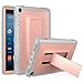 MoKo Case for All-New Amazon Fire HD 8 Tablet (7th Generation, 2017 Release Only) - Rugged Shockproof Vertical / Horizontal Stand Cover with Built-in Screen Protector for Fire HD 8, Rose Gold & GRAY