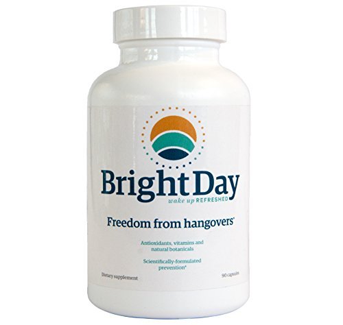 BrightDay Hangover Prevention Recovery Relief Pills (90 Capsules) - Alcohol Metabolism - Better Morning After- Liver Support - FDA Compliant and Made in the USA - Hangover are a Thing of the Past