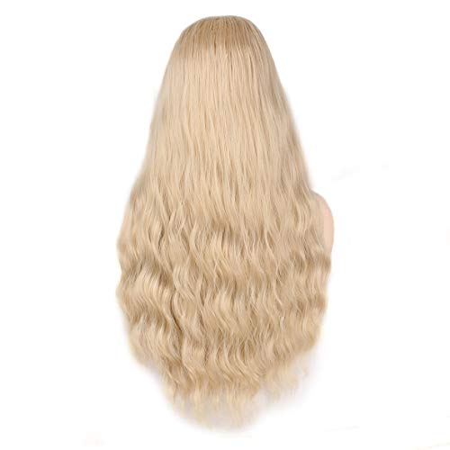 Pweouke-24-Inch-Blonde-Loose-Wave-Headband-Wigs-for-Black-Women-Scarf-Wig-Curly-Natural-Hair-Wig-with-Headband-Attached-Synthetic-Glueless-None-Lace-Front-Wigs-Long-Natural-Wave-Hair-Wig-15