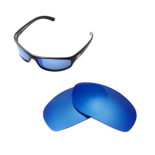 Walleva Replacement Lenses for Bolle Anaconda Sunglasses - Multiple Options Available (Ice Blue - Polarized)