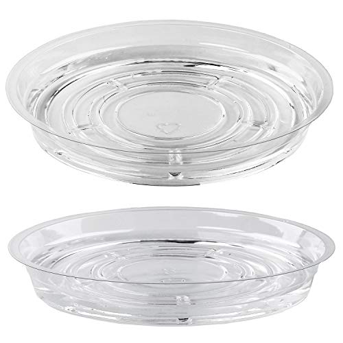 UltraOutlet 20 Pack Clear Plastic Plant Saucer Drip Trays Small Plant