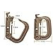 OneTigris 4 Pack Multipurpose D-Ring Grimloc Locking for Molle Webbing Tan