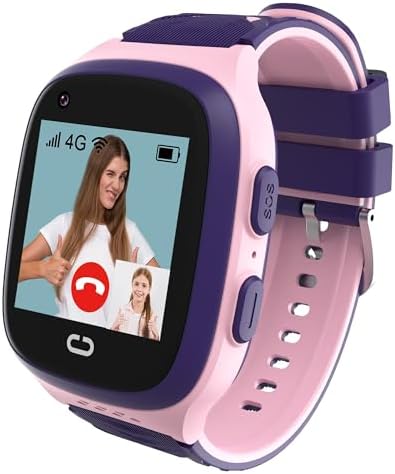Veunti 4G Kids Smart Watch Girls with GPS Tracker Video Calling