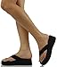 SODA Women Kaku Rhinestone Thong Slip-on Sandals Eva Wedge