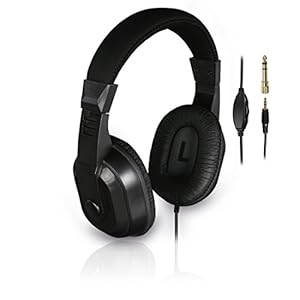 Thomson tv-hoofdtelefoon met lange kabel (over-ear, voor televisie en muziek luisteren, met volumeregelaar, 3,5 mm…