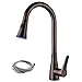 KES cUPC NSF Certified BRASS Single Lever High Arc Pull Down Kitchen Faucet with Retractable Pull Out Wand, Swivel Spout, Oil Rubbed Bronze