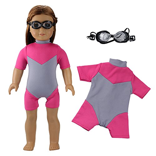 BARWA 12 Pieces Doll Clothes and Accessories Fashion Summer Clothing Mermaid Tail Dress Sets Compatible Compatible with 18 Inch Doll