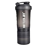 BOTTLED JOY Protein Shaker Bottle with 3-Layer