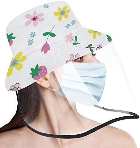 旅人 漁師帽 サンバイザー 花粉症対策 洗える フェイスカバー 取り外し可能 日除け帽子 いちごと花 紫外線対策 Uv 防風 防塵 男女兼用 自転車 バイク サイクリング 外出 登校 通勤 Tarunniketanpublicschool Com