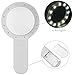 Tojwi 20x Handheld Magnifier Reading Magnifying Glass - Lens with 12 Leds - Lightweight Durable ABS Frame -Perfect for Reading, Crafts, Needlework, Jewelry, Hobbies
