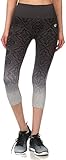 Simplicity Junior's Activewear Seamless Ombre Jacquard Capri Leggings Pants