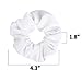Whavel 12 Pack Hair Scrunchies Velvet Elastics Scrunchy Bobbles Soft Hair Bands Hair Ties, White