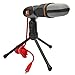 Computer Microphone,Condenser Microphone,3.5MM Plug and Play Omnidirectional Mic with Desktop Stand for Gaming,YouTube Video,Recording Podcast,Studio,for PC,Laptop,Tablet,Phone