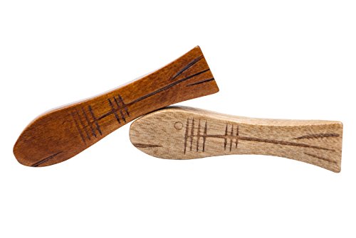 Islandoffer Handcrafted Wooden Chopstick Rest Spoon Fork Knife Holder Fish Designed, Set of 6