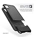 iPhone Xs MAX Case (2018) - Encased Heavy Duty Protective Military Grade Armor Protection w/Full Body Shock Resistant TPU (2018 Rebel Black)
