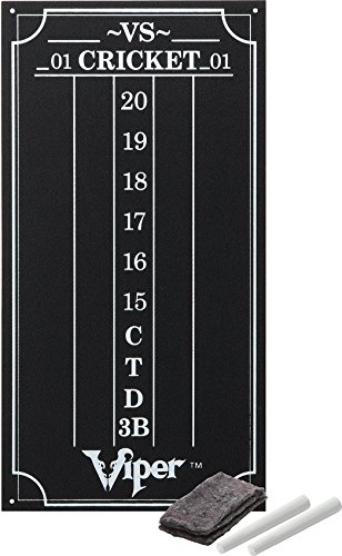 Viper League Pro Regulation Bristle Steel Tip Dartboard Starter Set with Staple-Free Bullseye, Radial Spider Wire, High-Grade Sisal with Rotating Number Ring, Chalk Cricket Scoreboard, Steel Tip Darts