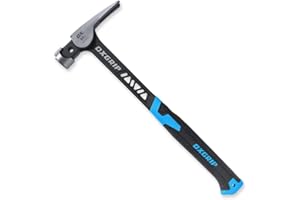 OX Tools Anti-Vibe Straight Smooth Faced Claw Hammer with Balanced Design - Framing Hammer with 20 oz Head and Oversized Strike Plate - Magnetic Nail Starter - Martillos de Carpinteria OX-P087320