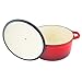 Zelancio Cookware 6-Quart Enameled Cast Iron Dutch Oven Cooking Dish with Self-Basting Lid, Red