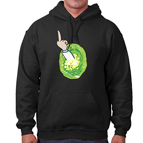 Brisco Brands Portal Rick Sanchez Schwifty Cool Funny Morty GLIP Glop Edgy Hoodie Sweatshirt