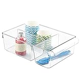 InterDesign Linus  Pullz Kitchen and Pantry Bin with Dividers, Clear