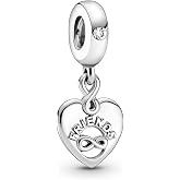 PANDORA Friends Forever Heart Dangle Charm