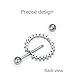 vcmart 2pcs Circle of Life Nipplerings Clear Gems Shields 14G