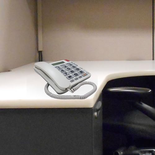 Select Sound | Teléfono Alámbrico con Numeros Grandes e identificador de Llamadas con función de Manos Libres para Casa U Oficina