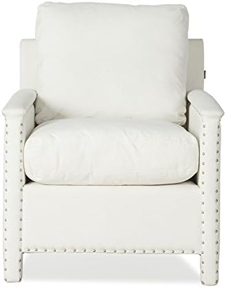 Flamant Siena Armchair, White Textured Cotton Weave