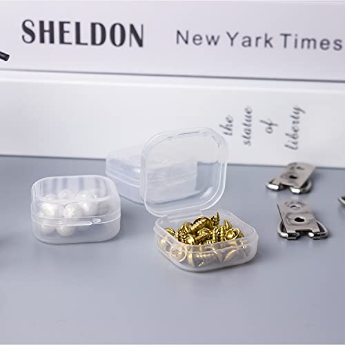 DUOFIRE Small Containers with Lids 24 Packs Plastic Box Clear Small Storage Containers Bead