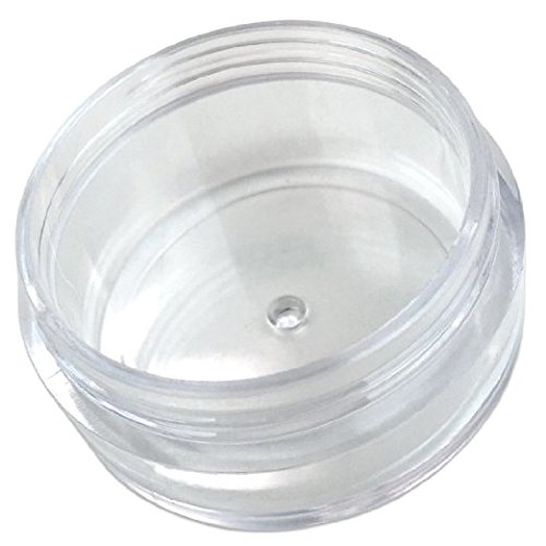 (Quantity: 40 Pieces) Beauticom 10G/10ML High Quality Round Clear Jars with White Lids for Beads, Gems, Glitter, Charms, Small Arts and Crafts Items - BPA Free
