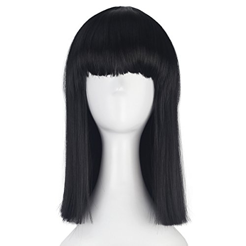 Synthetic Medium Long Straight Hair Women Girl Bob Party Cosplay Costume Wig - Image 2