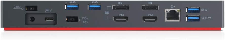 Lenovo USA ThinkPad Thunderbolt 3 Dock Gen 2 135W (40AN0135US) Dual UHD 4K Display Capability, 2 HDMI, 2 DP, USB-C, USB 3.1, Black: Computers & Accessories