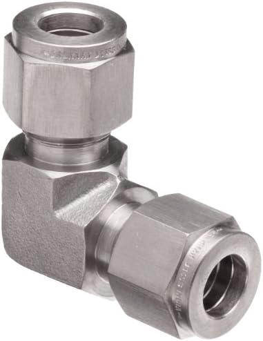 Brennan N2500-06-06-SS Stainless Steel Compression Tube Fitting, 90 Degree Elbow, 3/8" Tube OD