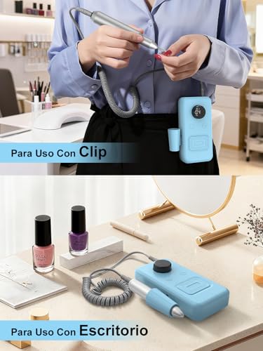 COPPA Professional Nail Lathe, NDK106 Electric Nail File with 12 Bits 31 Bands, 45000 RPM Adjustable Speed Nail Drill Kit for Polishing and Removal of Acrylic Nails, Salon & Home