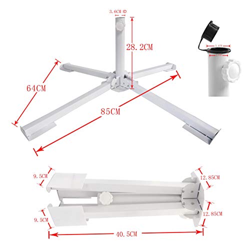 Yaegarden Foldable Beach Stand, Patio Sunshade Anchor Holder, Umbrella Flagpole Stand Base, Adjustable Patio Umbrella Base Holder, Sun Umbrella Support