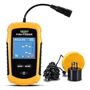 Lixada Sondeur De Poisson Filaire Portable Couleur Pêche Capteur Lcd 100 M De Profondeur Echolot