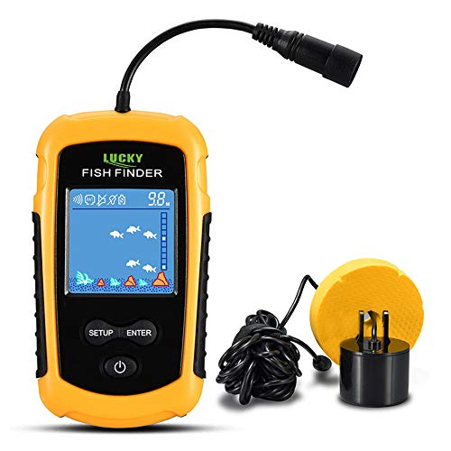 Lixada Sondeur De Poisson Filaire Portable Couleur Pêche Capteur Lcd 100 M De Profondeur Echolot