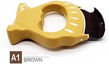 KKGOPET Pet Comb Plastic Shell Claw Massage Comb Cat Brush Remove Shedding Hair Stage A1(Coffee)/ A2(Green)/ A3(Orange)