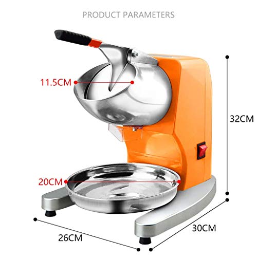 ZSQHD Elektrischer Eiscrusher-Rasierer Schneekegel-Hersteller-Maschine Orange 200lbs / hr für Haupt- und Handelsgebrauch… – Bild 3