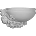 Ekena Millwork SCO17X10X08RO-L 17 3/4-Inch W x 10 1/4-Inch H x 8 1/4-Inch P Rose Left Wall Sconce