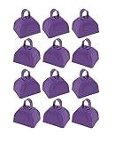 School Cowbells - Set of 12 Purple Metal Cowbell Noisemakers (Select A Color)