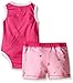 PUMA Baby Girls Star Bodysuit and Short Set, Pink Glow, 6/9M