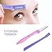 Lictin 4 Pcs Eyebrow Razor Trimmer Shaper Kit, Cheek Facial Hair Remover Women's Trimmer Shaving Grooming Kit with 24 Pcs Eyebrow Stencil Grooming Shaping Templates(pink)