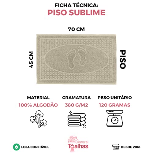 Kit Com 5 Toalhas de Piso Para Banheiro - 45x70cm - Sublime (Cores Masculinas)