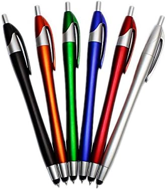 MERFET Capacitive Stylus Pen (6 Pack) for Touchscreen Devices Including Amazon Kindle Fire,iphone 6 6Plus 5S 5 4s 4g,iPod Touch, Apple Ipad,ipad 2 3 4,ipad Mini,iPad Air,Samsung Galaxy Tab, Galaxy S3 S4,nexus 7 and Nexus 10,blackberry Playbook, Barnes and Noble Nook Color, Droid Bionic(Red Black Orange Blue Siver Green)