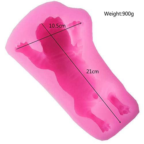 3D Shar Pei Silicone Cake Mold, SIKSIN Fondant Mousse Cake Decoration Mold, Dog Chocolate Mould, Candy Soap, Ice Making, Candle Mold - 6INCH