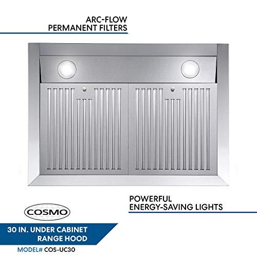 Cosmo UC30 30 in. Under Range Hood Ductless Convertible Duct