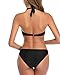 Tempt Me Women One Piece Sexy See Through Mesh Cutout Halter Monokini Black M