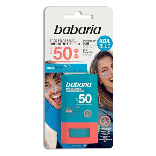Stick Solar Facial Azul SPF50+ 20 g – Surf Stick Resistente al Agua - Protector Solar Barra Zonas Sensibles, Tatuajes y Deportes Acuáticos