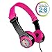 JLab JBuddies Folding Kids Headphones. Volume limiting design. Head band designed to fit kids of all ages. (Black/Pink)
